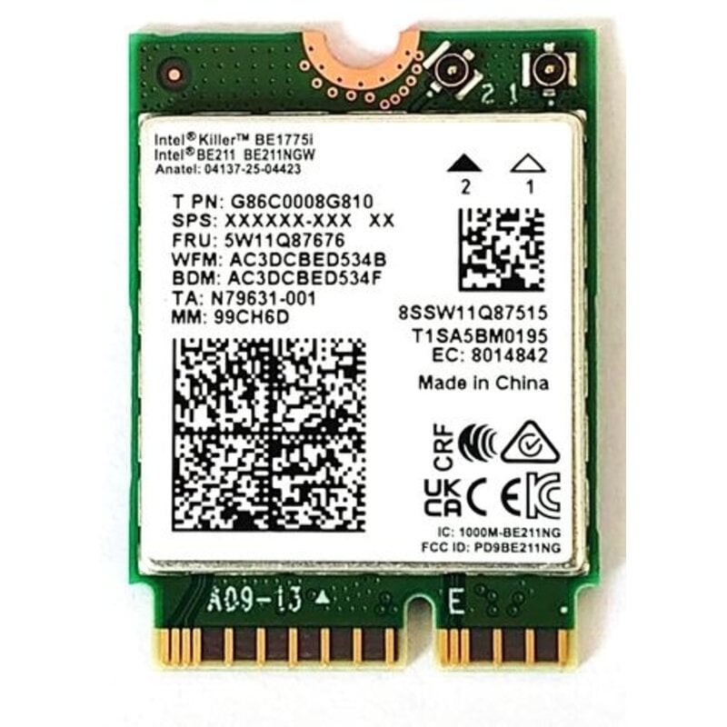 Wi-Fi 7 R2 BE211 2230 2x2 BE+BT vPro