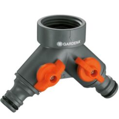 Gardena Twin-Tap Connector Zwart, Oranje 1 stuk(s)