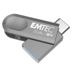 Emtec D280 Dual USB flash drive 64 GB USB Type-A / USB Type-C 3.2 Gen 1 (3.1 Gen 1) Zilver