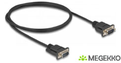 DeLOCK 88000 seriële kabel Zwart 1 m RS-232