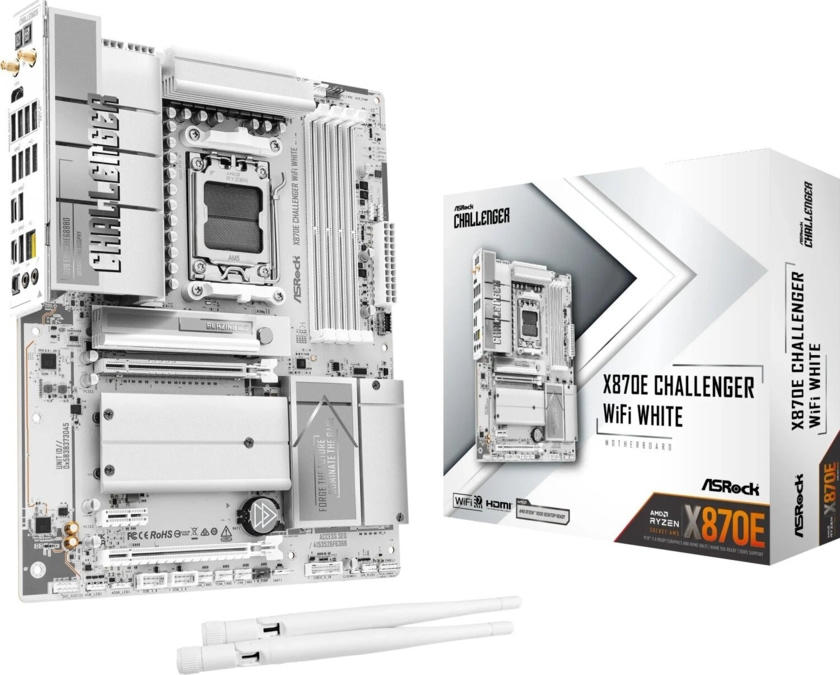 ASRock X870E Challenger WiFi White AM5 ATX HDMI/USB-C D