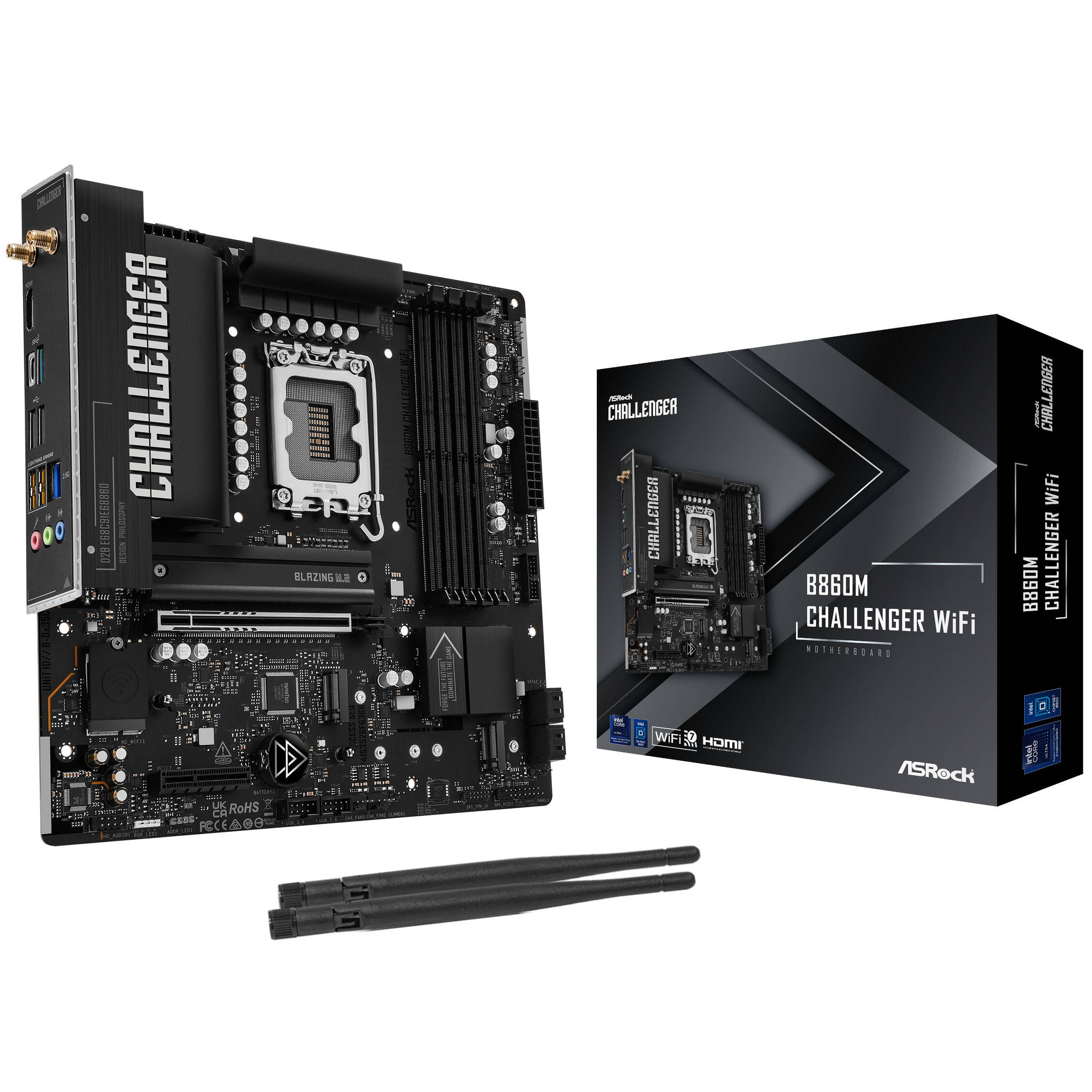 Asrock B860M Challenger WiFi Intel B860 LGA 1851 (Socket V1) micro ATX