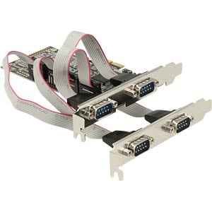DeLOCK 4 x serial PCI Express card interfacekaart/-adapter