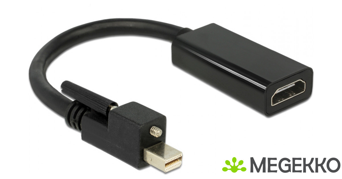 DeLOCK 62640 video kabel adapter 0,25 m Mini DisplayPort HDMI Zwart