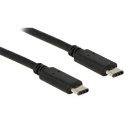 DeLOCK Type-C 2.0 - USB Type-C 2.0, 1 m USB-kabel USB 2.0 USB C Zwart
