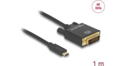DeLOCK 1m, USB-C/DVI 24+1 USB grafische adapter 3840 x 2160 Pixels Zwart