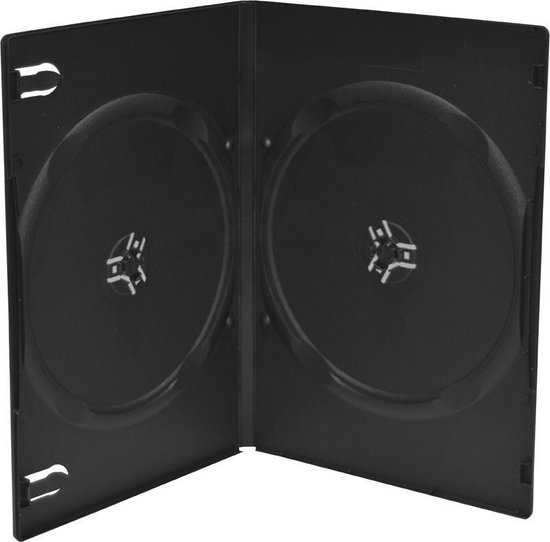 MediaRange BOX14-7-100 CD-doosje Slimline doosje 2 schijven Zwart