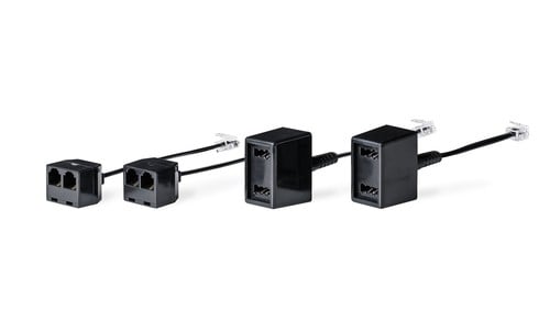 LANCOM Analog Adapter Set telefoon splitter RJ-11 F 2x RJ-11 + 2x TAE Zwart