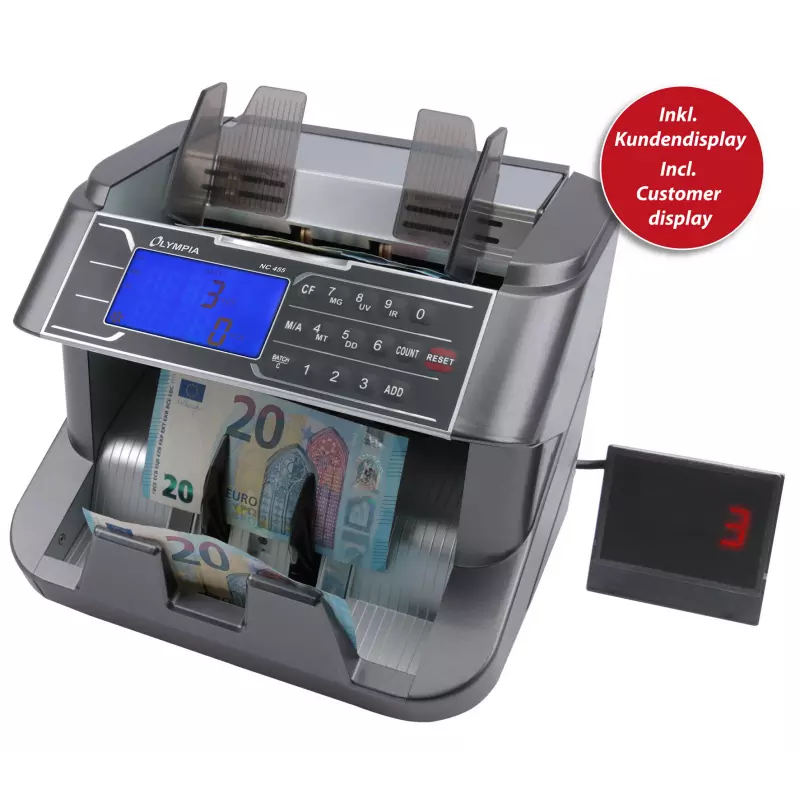 Olympia NC 455 Bankbiljettentelmachine Grijs