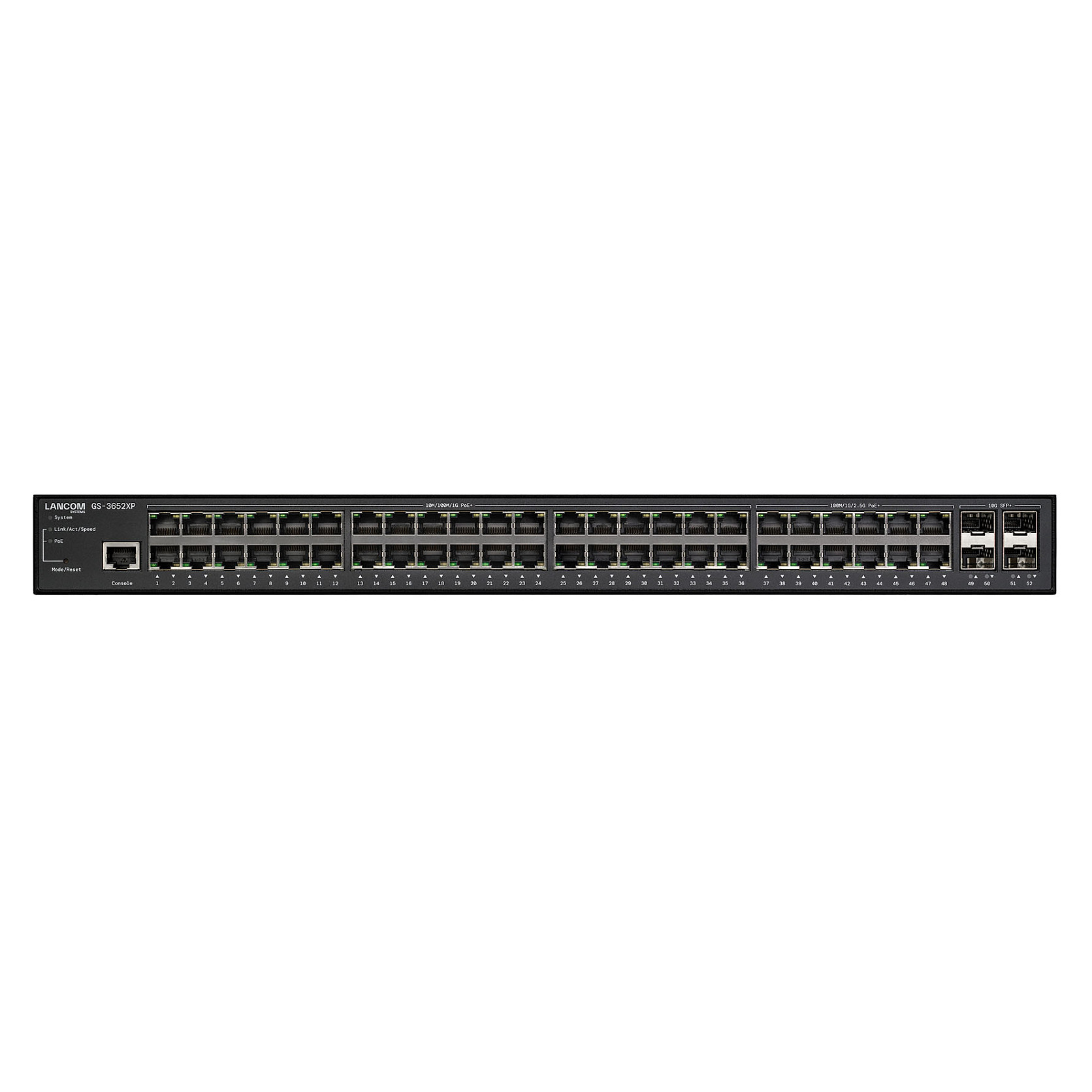 LANCOM GS-3652XP Managed L3 2.5G Ethernet (100/1000/2500) Power over Ethernet (PoE) 1U Zwart