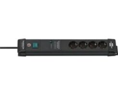 Brennenstuhl 1951140300 power uitbreiding 1,8 m 4 AC-uitgang(en) Binnen Zwart
