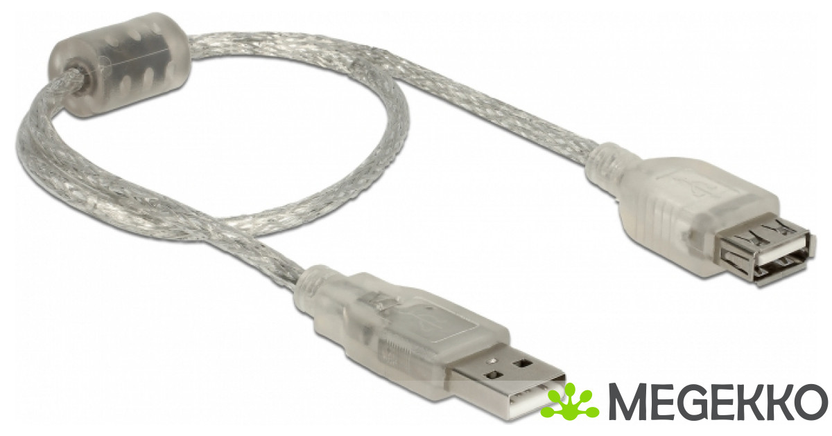 DeLOCK 82244 USB-kabel USB 2.0 0,3 m USB A Transparant