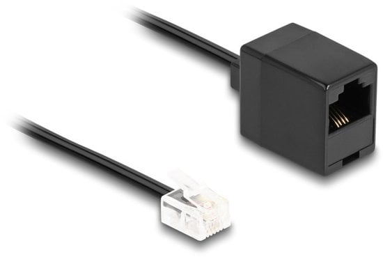 DeLOCK 88093 telefoonkabel 2 m Zwart