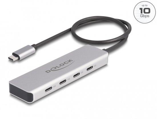 DeLOCK 64231 interface hub USB Type-C 10000 Mbit/s Grijs