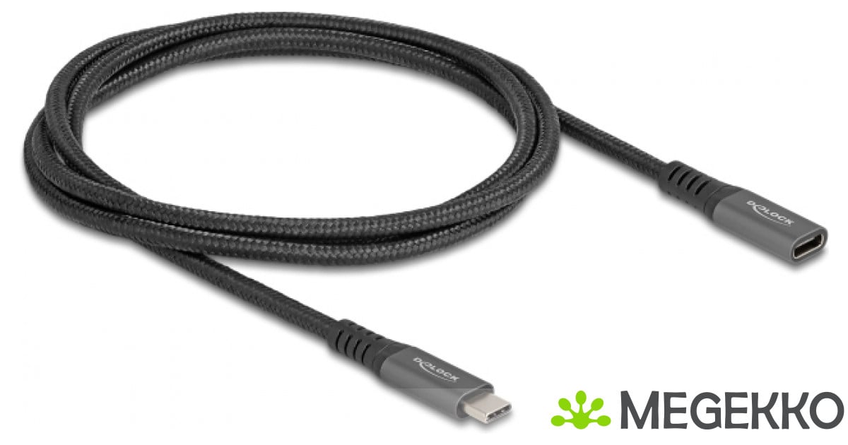 DeLOCK 80022 USB-kabel USB 3.2 Gen 2 (3.1 Gen 2) 1 m USB C Zwart