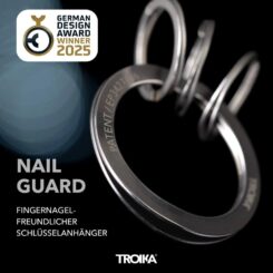 TROIKA NAIL GUARD Sleutelring Zilver, Roestvrijstaal