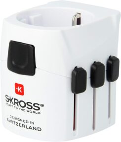 SKROSS World Travel Adapter with Ground Plugs (no CH & IT)
