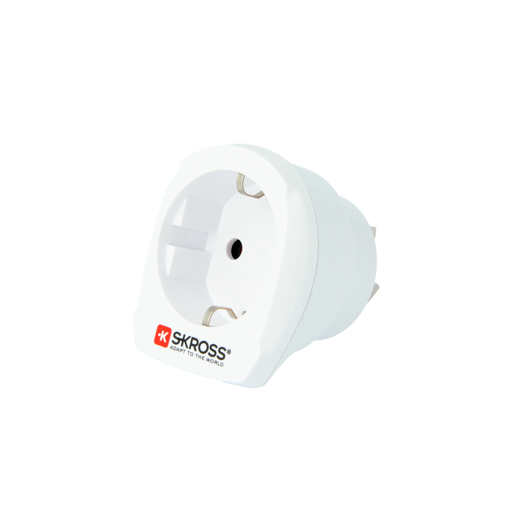 Skross 1.500209-E netstekker adapter Type I (AU) Type C (Europlug) Wit