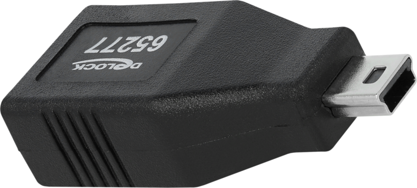 DeLOCK 65277 tussenstuk voor kabels mini USB USB 2.0-A Zwart