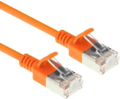 ACT Oranje 0,15 meter LSZH U/FTP CAT6A datacenter slimline patchkabel snagless met RJ45 connectoren