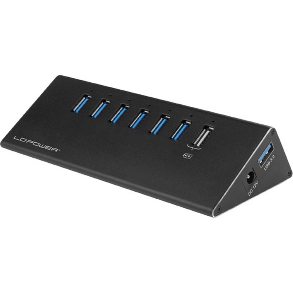 LC-Power USB Hub USB 3.2 Gen 1 (3.1 Gen 1) Type-A 5000 Mbit/s Zwart