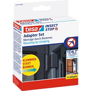 tesa Fliegengitter Adapter voor FALT Tür 55415 antraciet