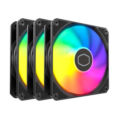 Cooler Master MasterFan MF120 Lite ARGB Computer behuizing Ventilator 12 cm Zwart 3 stuk(s)