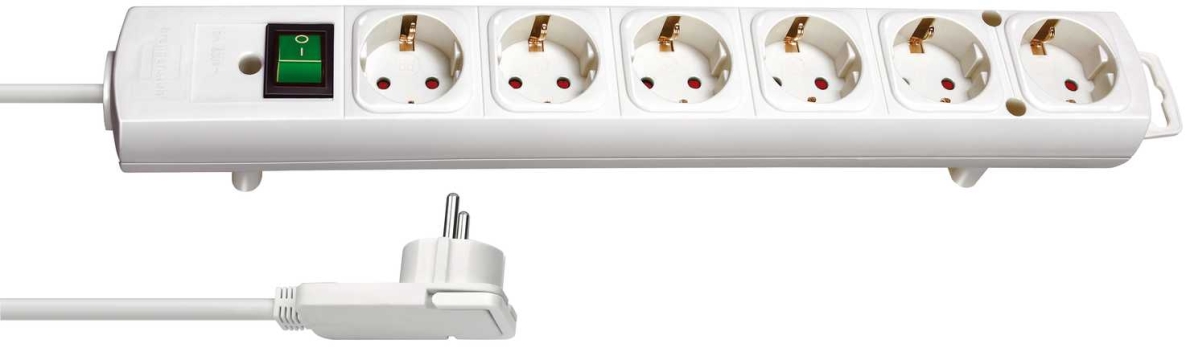 Brennenstuhl 1153320100 power uitbreiding 2 m 6 AC-uitgang(en) Binnen Wit