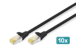 Digitus DK-1644-A-0025-BL-10 netwerkkabel Zwart 0,25 m Cat6a S/FTP (S-STP)