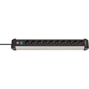 Brennenstuhl 1391030000 power uitbreiding 3 m 10 AC-uitgang(en) Binnen Zwart, Zilver