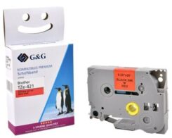 G&G 17085 labelprinter-tape Zwart op rood TZe