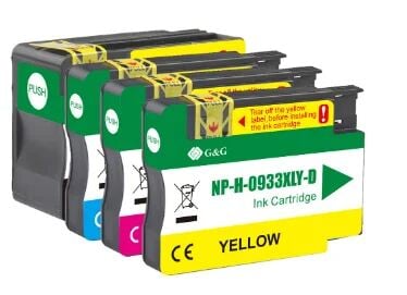 G&G NP-H-0932XLBK/933XLCMY inktcartridge 1 stuk(s) Compatibel Hoog (XL) rendement Zwart, Cyaan, Magenta, Geel