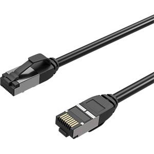 Shiverpeaks Patchkabel CAT8.1 U/FTP ex.dünn TPE schw. 0,5m