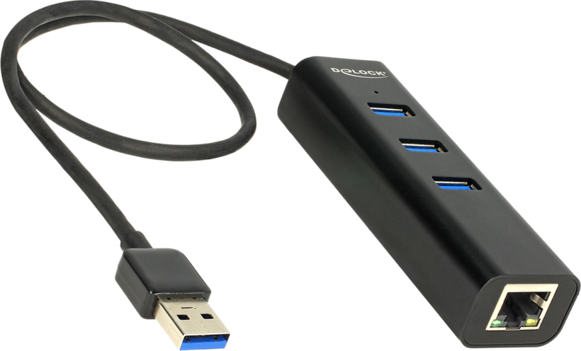 DeLOCK 62653 laptop dock & poortreplicator Bedraad USB 3.2 Gen 1 (3.1 Gen 1) Type-A Zwart