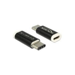 DeLOCK 65678 tussenstuk voor kabels USB 2.0-C USB 2.0 Micro-B Zwart, Wit