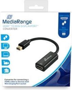 MediaRange MRCS176 video kabel adapter 0,15 m Mini DisplayPort HDMI Zwart