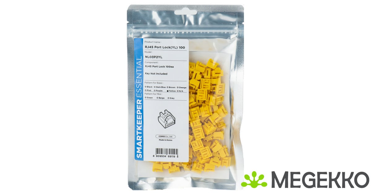 Smartkeeper NL03P2YL poortblokker RJ-45 Geel 1 stuk(s)