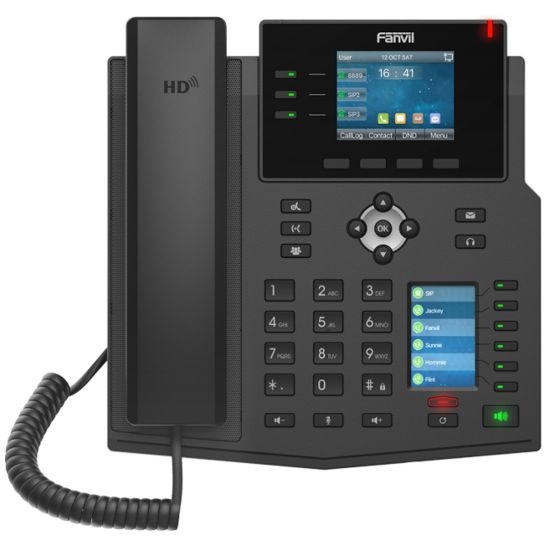 Fanvil X4U V2 IP telefoon Zwart 12 regels LCD Wifi