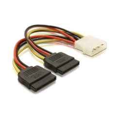 DeLOCK Cable Power SATA HDD 2x > 4pin male 0,112 m