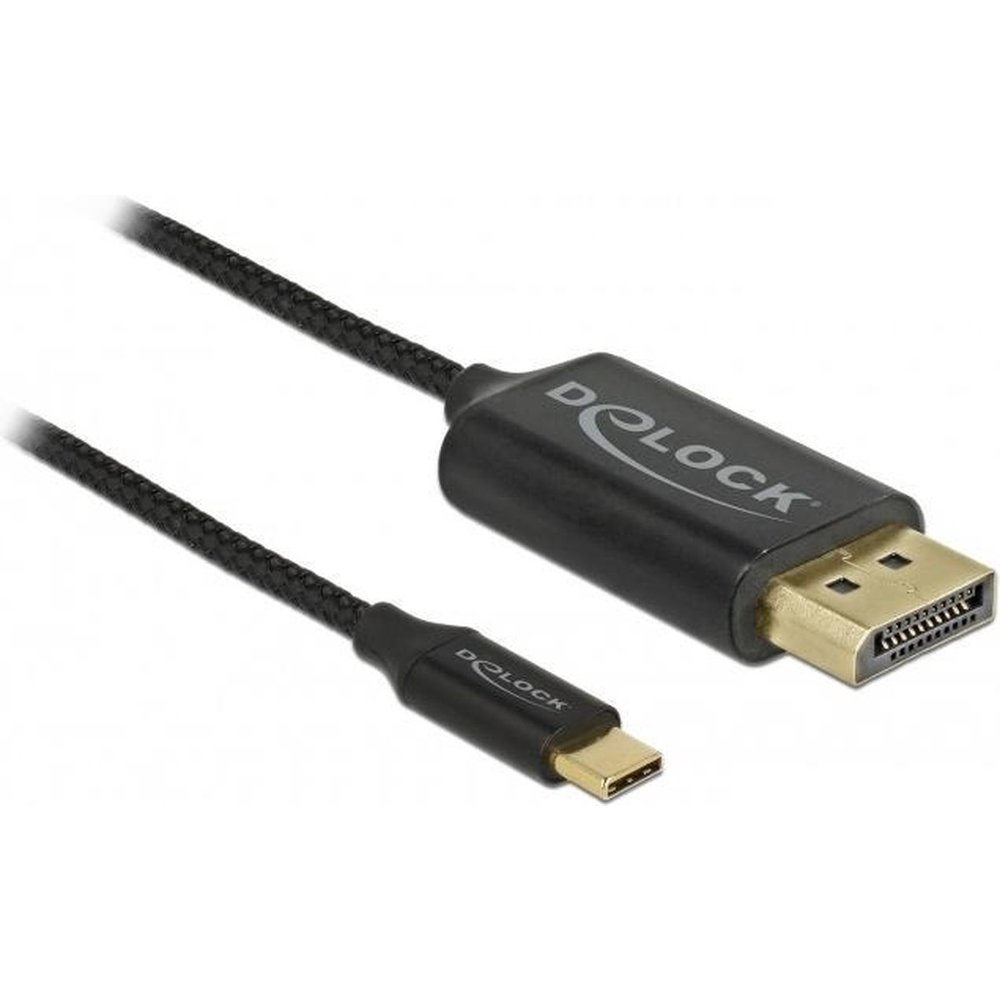 DeLOCK 83710 video kabel adapter 2 m USB Type-C DisplayPort Zwart