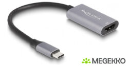 DeLOCK 60020 HDMI kabel 0,15 m HDMI Type A (Standaard) USB Type-C Zwart, Grijs
