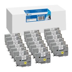 G&G 21569 labelprinter-tape Zwart op wit TZe