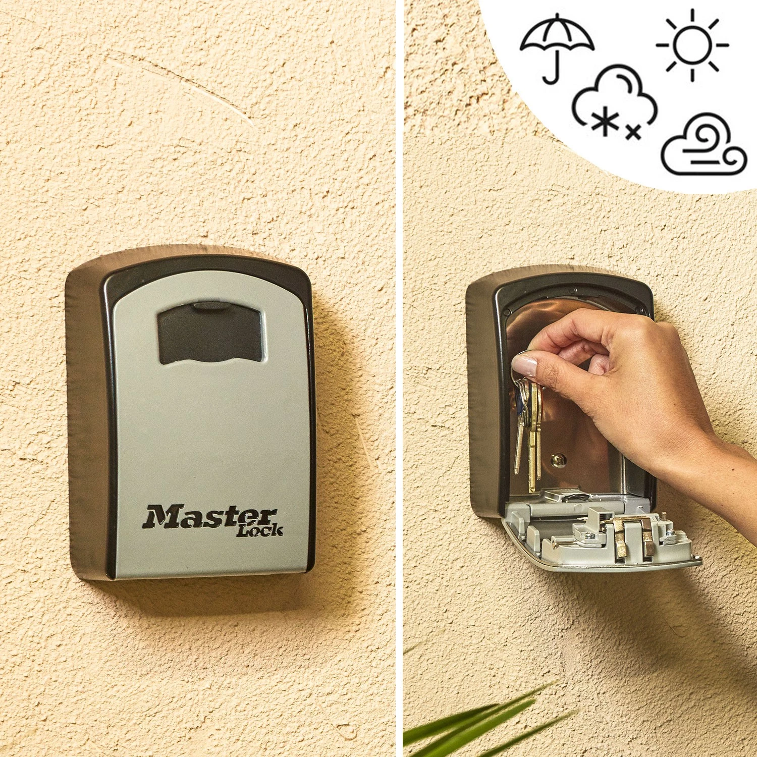 MASTER LOCK 5403EURD sleutelkast & -organizer Metaal Zwart, Grijs