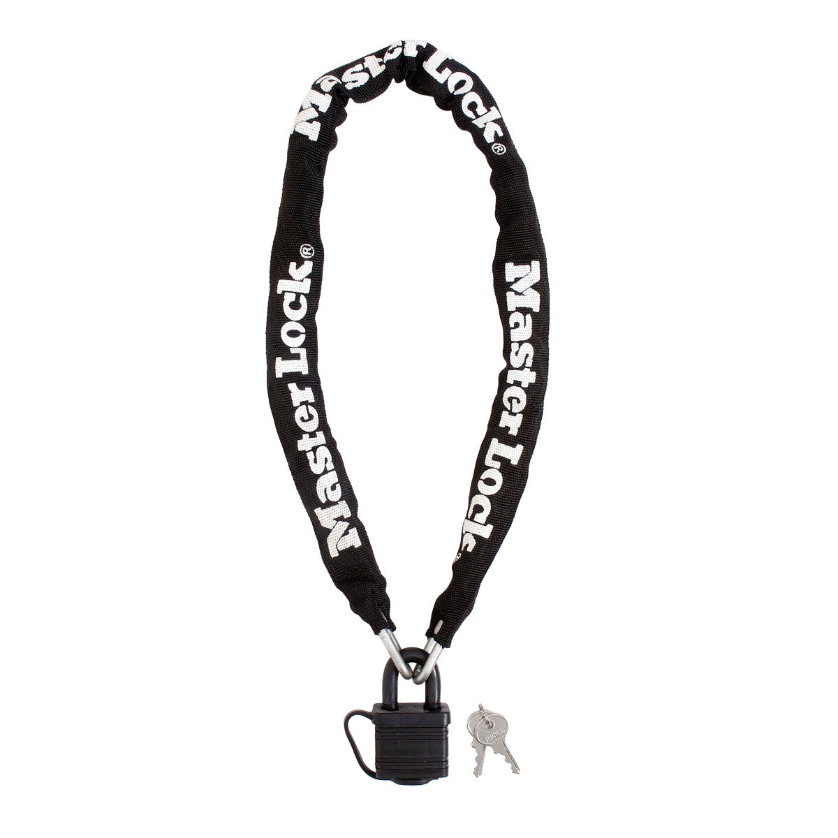 MASTER LOCK Ketting van gehard staal met een lengte van 90 cm en een diameter van 6 mm met 40 mm breed hangslot van gelamineerd staa