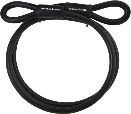 MASTER LOCK Kabel van 4,5 m met een diameter van 10 mm en lussen aan de uiteinden