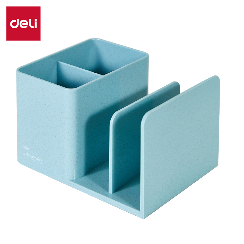 Deli EZ420 pen- & potloodhouder Stro, Tarwe Blauw