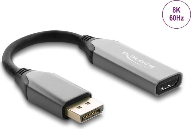 DELOCK Aktiver DisplayPort 1.4 > HDMI Adapter 8K HDR Funkt.