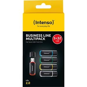 Intenso 3511585 USB flash drive 32 GB USB Type-A 2.0 Zwart, Rood, Groen, Transparant, Geel, Blauw