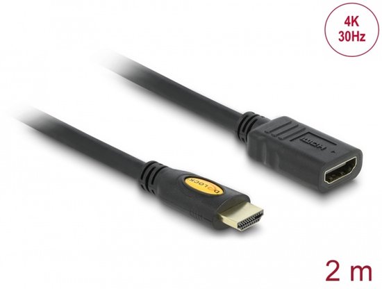 DeLOCK 2m HDMI HDMI kabel HDMI Type A (Standaard) Zwart