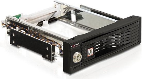 DeLOCK 5.25 Mobile Rack 8,89 cm (3.5) Muur gemonteerd Zwart